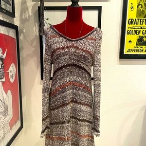 Free People crochet long see through top.